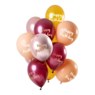 Happy Birthday Ballon Mix Pink/Guld