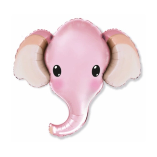 Elefant Folieballon Lyserød