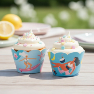 Sommer Cupcake Wrappers