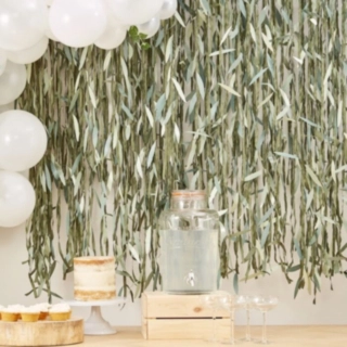 Kunstige Bambusblade Backdrop