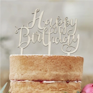 Happy Birthday Træ Kagetopper