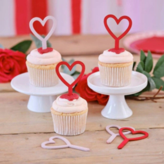 Hjerte Cupcaketoppere
