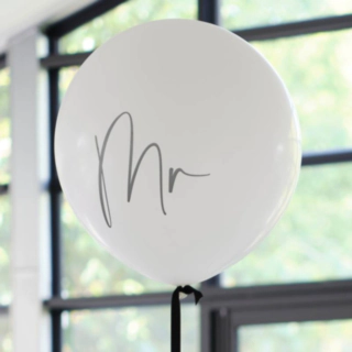 Mr. Ballon Hvid/Sort