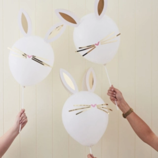 DIY Guld Påskehare Balloner