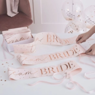 Skråbånd Team Bride Rosa/Rosa Guld