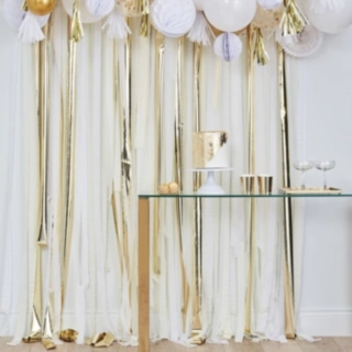 DIY Backdrop Hvid/Guld