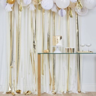 DIY Backdrop Hvid/Guld