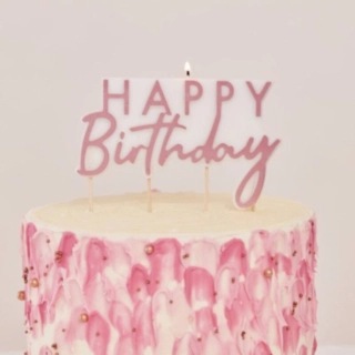 Happy Birthday Rosaguld Kagelys