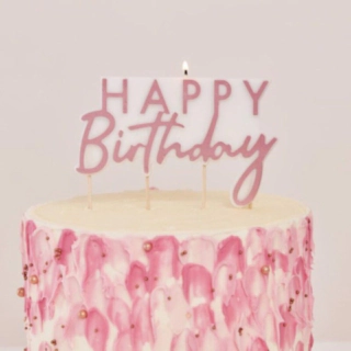 Happy Birthday Rosaguld Kagelys