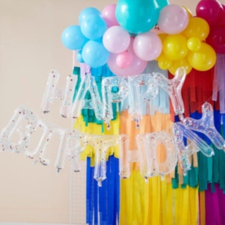 Happy Birthday Konfetti Folieballoner