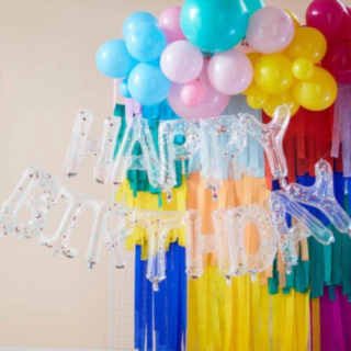 Happy Birthday Konfetti Folieballoner