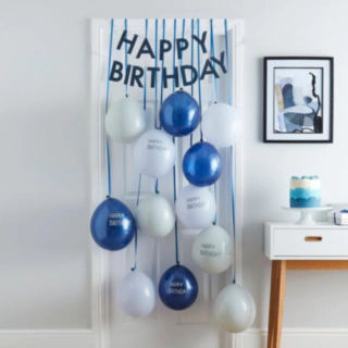 Happy Birthday Dør Festpakke Blå
