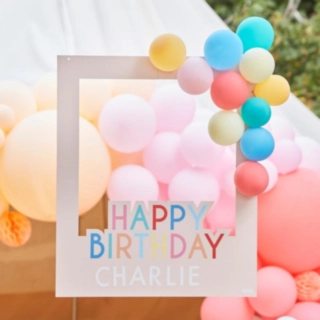 Personlig Happy Birthday Selfie Prop Ramme