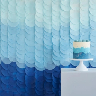 Ombre Backdrop DIY Blå