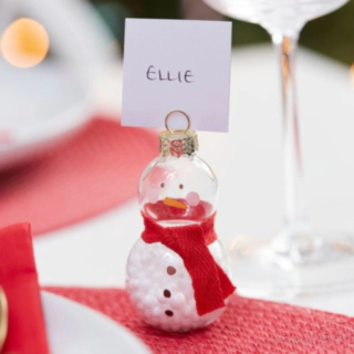 Snemand Julebordkortholdere