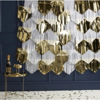 Bikube Backdrop Hvid/Guldfolie