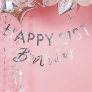 Happy Birthday Guirlande Iriserende