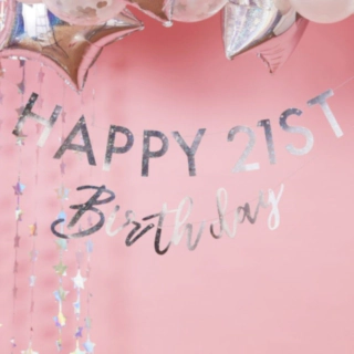 Happy Birthday Guirlande Iriserende