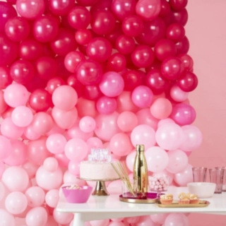Ballonvæg DIY Ombre Pink