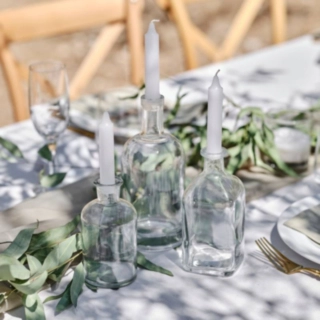 Glasflaske Lysestager