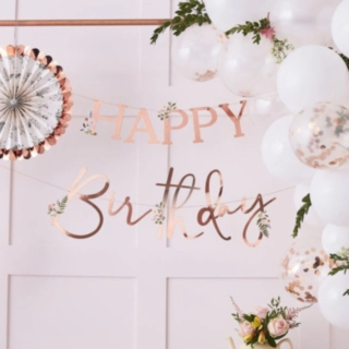 Happy Birthday Floral Guirlande
