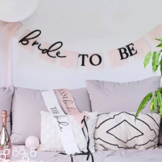 Bride To Be Guirlande Sort/Lyserød