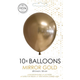 Krom Latexballoner Guld