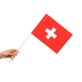 Schweiz Flag På Pinde