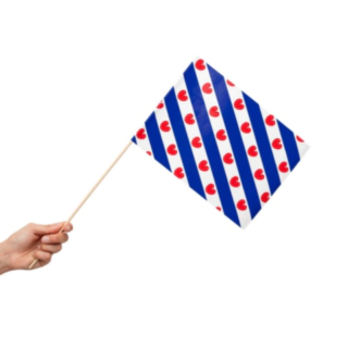 Pompebled Flag På Pinde