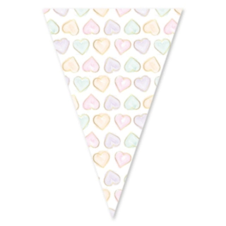 Hjerte Vimpelguirlande Pastel