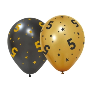 5 Års Golden Celebrations Latexballoner