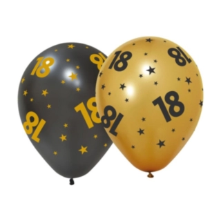 18 Års Golden Celebrations Latexballoner