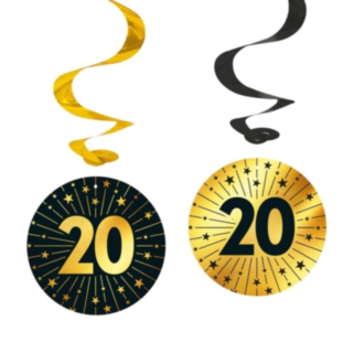20 Års Golden Celebrations Swirls