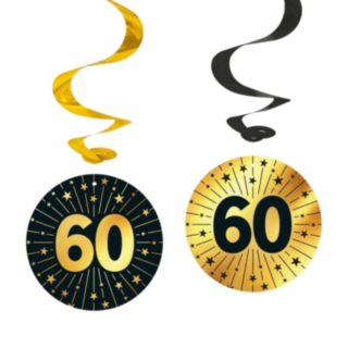 60 Års Golden Celebrations Swirls