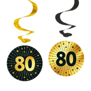 80 Års Golden Celebrations Swirls