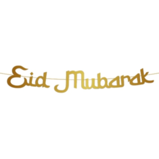 Eid Mubarak Guirlande Guld