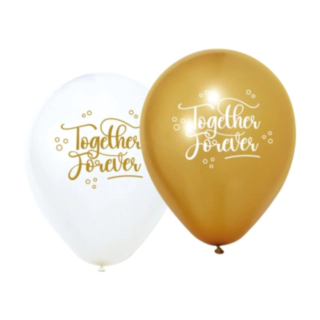 Together Forever Latexballoner Hvid/Guld