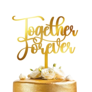 Together Forever Kagetopper Guld