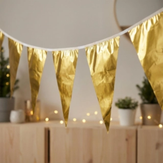 Vimpelguirlande Metallisk Guld