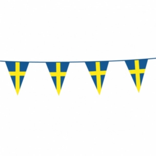 Sverige Vimpel Flagguirlande