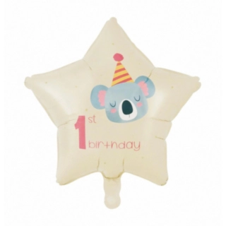 1 Års Koala Stjerne Folieballon