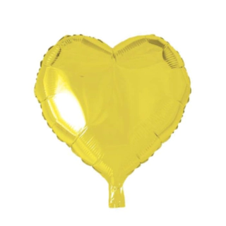 Hjerte Folieballon Gul