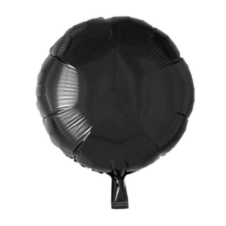 Rund Folieballon Sort