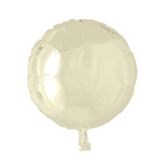 Rund Folieballon Cremehvid