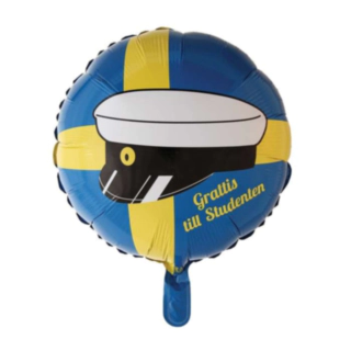 Rund Grattis Till Studenten Folieballon
