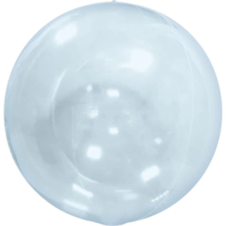 Transparent Rund Ballon Lyseblå