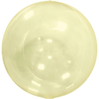 Transparent Rund Ballon Gul