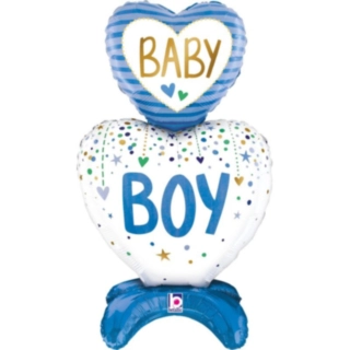 Baby Boy Hjerte Folieballon