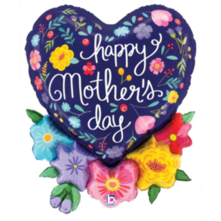 Happy Mother's Day Blomster Folieballon