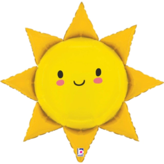 Smilende Sol Folieballon